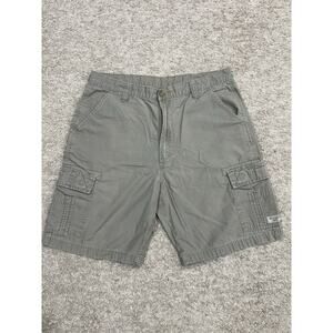 Wrangler Shorts Gray Cargo Pockets Relaxed Fit Hiking Mens Size 32
